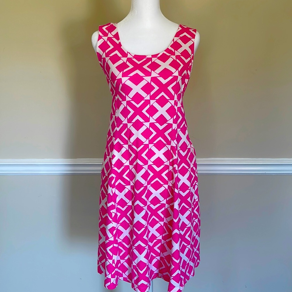 Pink and White dress